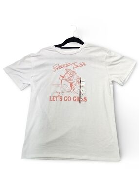 Shania Twain "Let's Go Girls" Short Sleeve Tee - White/Pink